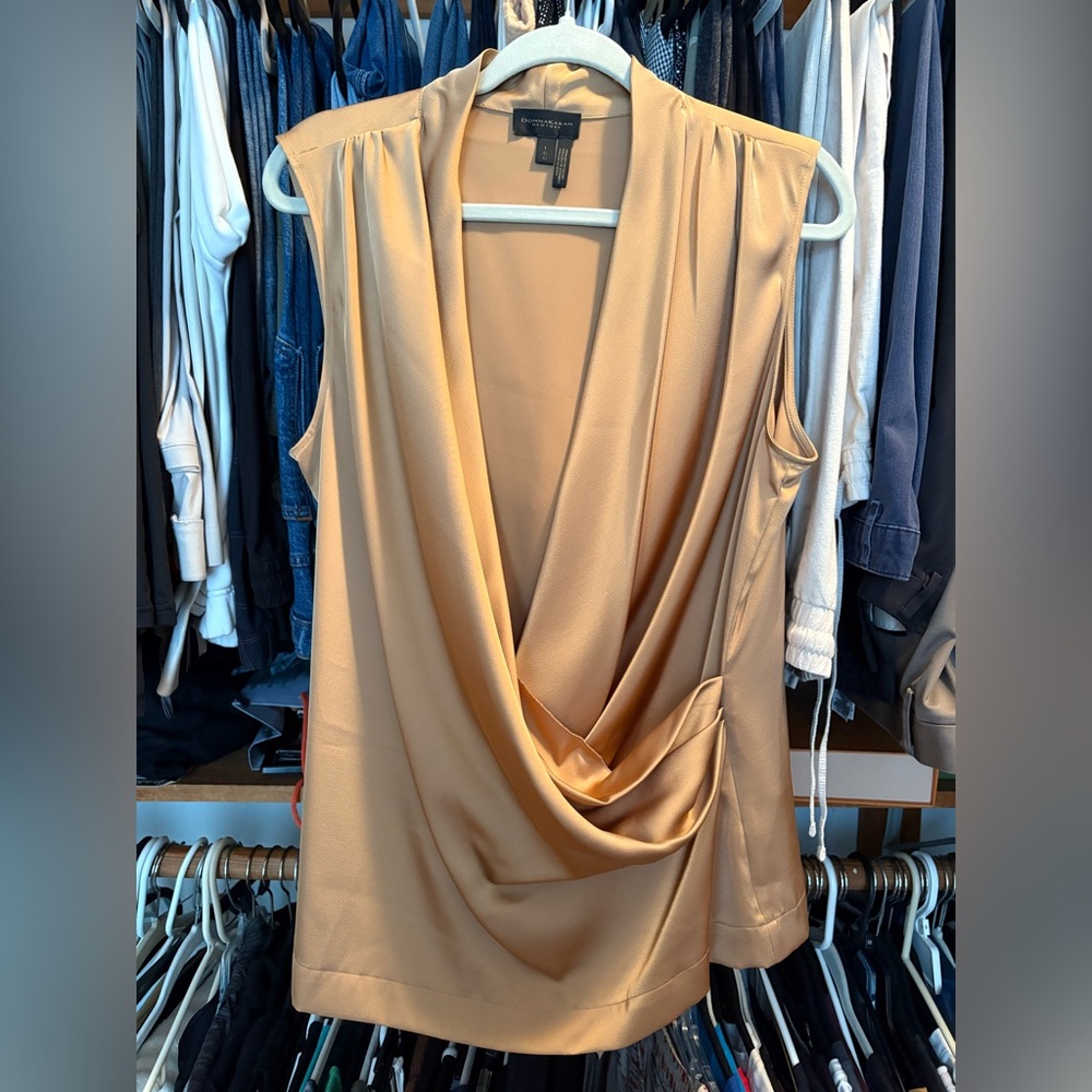 Donna Karan Fawn/Gold tank top